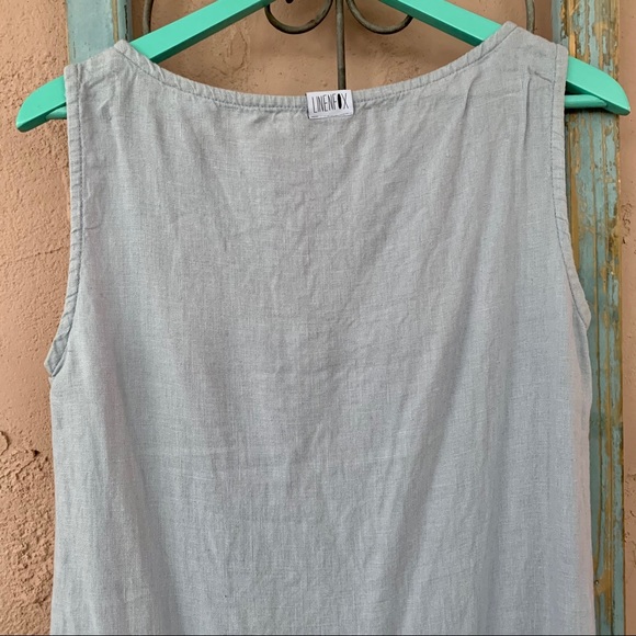 Linenfox Ruffle Bottom Tunic Dusty Blue XS - Picture 5 of 9